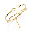 Amoonic OnlyYou Armband aus 925 Sterling Silber gelbgold vergoldet mit Zirkonia