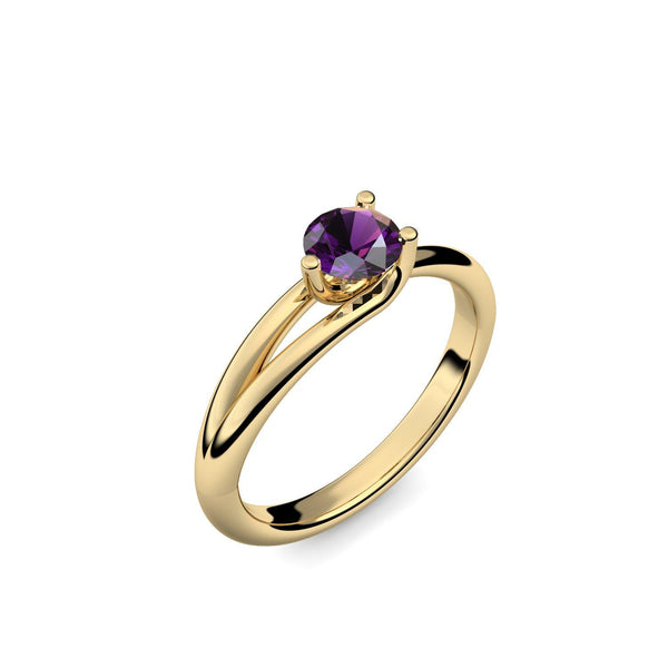 Ring Damen Gelbgold Amethyst