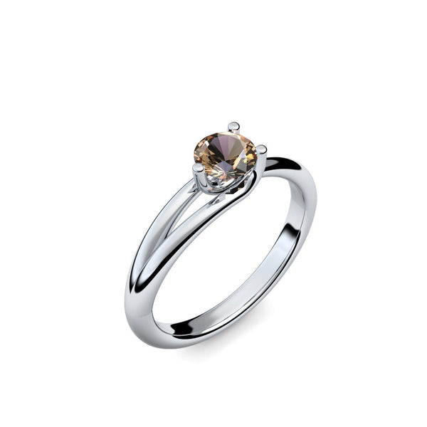 Ring Damen Platin Rauchquarz