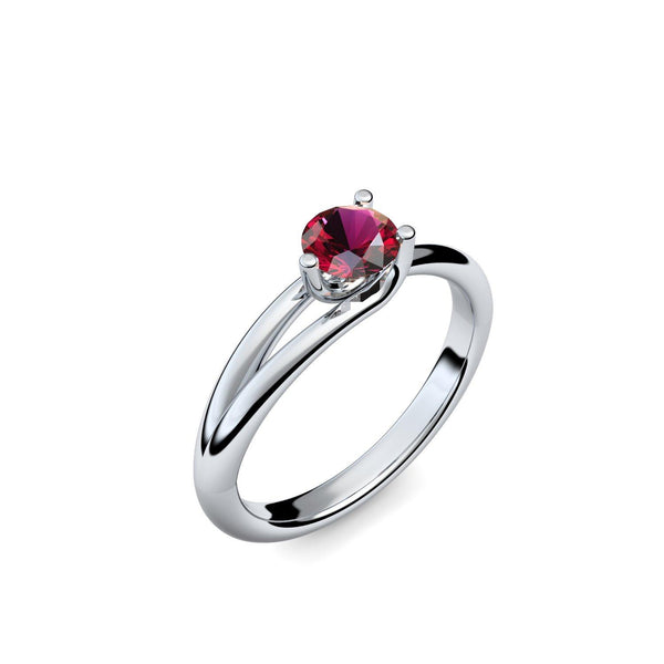 Ring Damen Platin Rubin