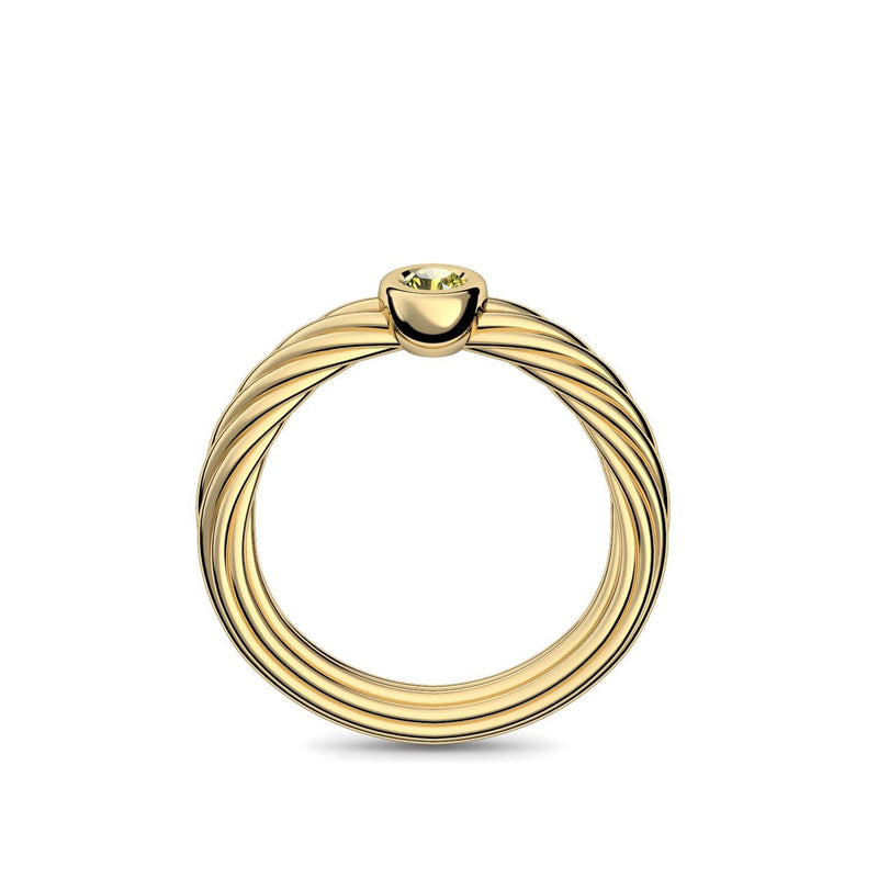 Ring Geflochten Gelbgold Peridot