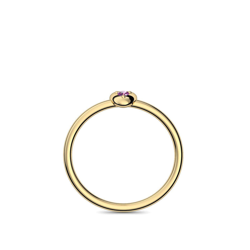 Ring Herz Gelbgold Amethyst