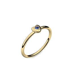 Ring Herz Gelbgold Saphir