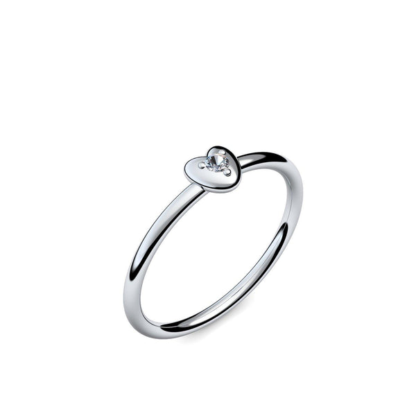 Ring Herz Platin Blautopas