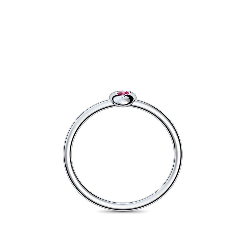 Ring Herz Platin Rubin