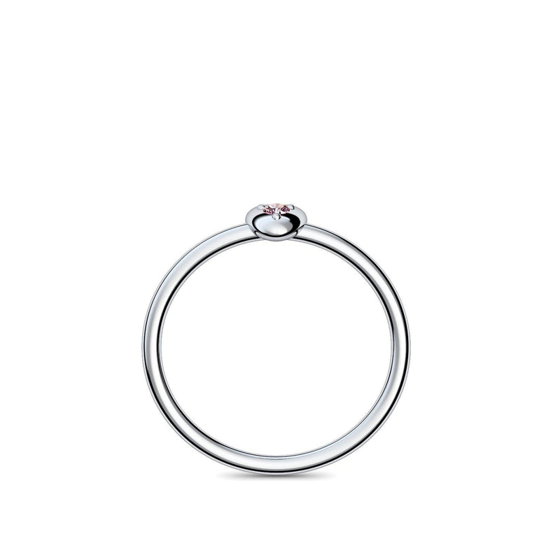 Ring Herz Platin Turmalinpink