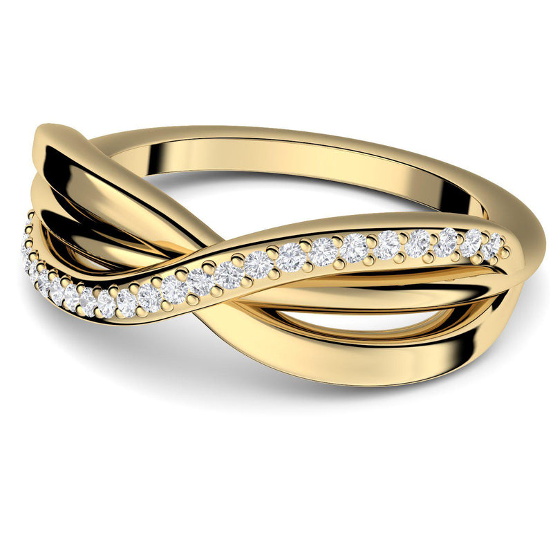 Ring Infinity Gelbgoldvergoldet Zirkonia