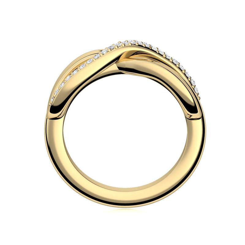 Ring Infinity Gelbgoldvergoldet Zirkonia