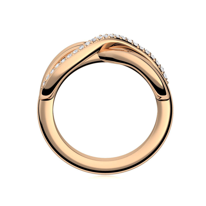 Ring Infinity Rosegoldvergoldet Zirkonia