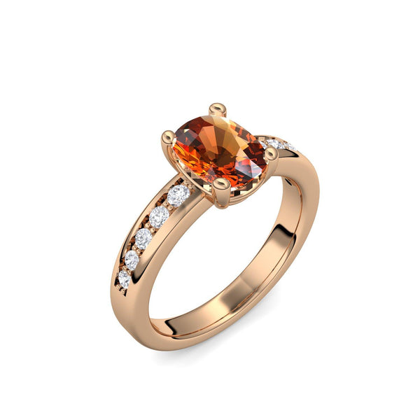 Ring Rosegold Citrin