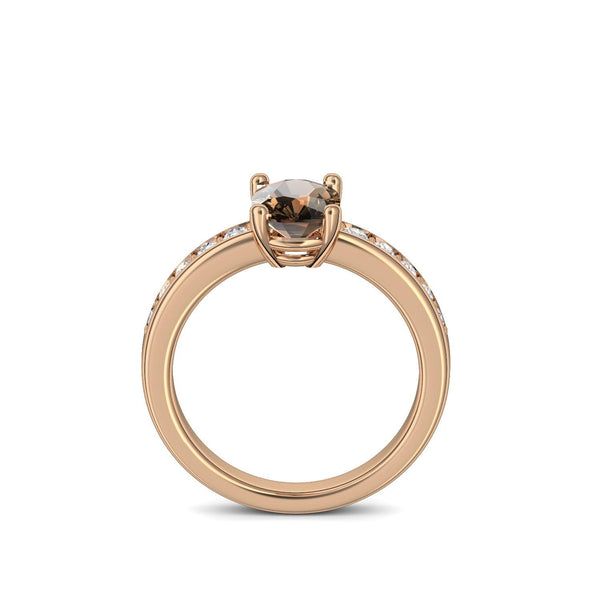 Ring Rosegold Rauchquarz