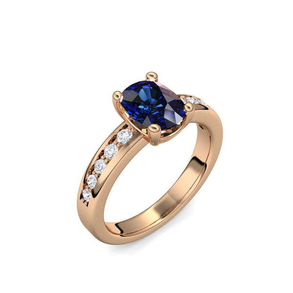 Ring Rosegold Saphir