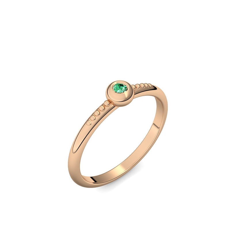 Ring Rosegold Smaragd