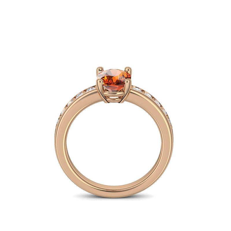 Ring Rosegoldvergoldet Citrin