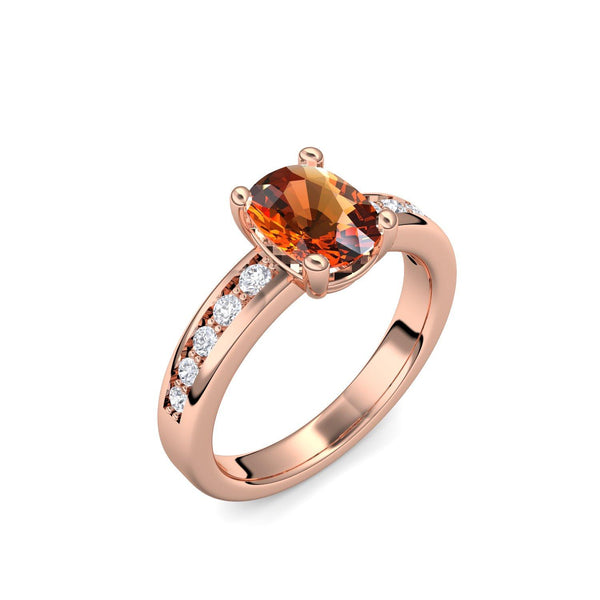 Ring Rotgold Citrin