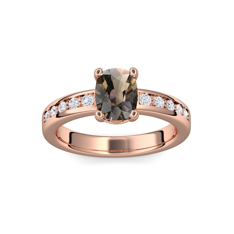 Ring Rotgold Rauchquarz