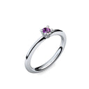 Ring Schlicht Platin Amethyst