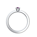 Ring Schlicht Platin Amethyst