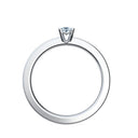 Ring Schlicht Platin Aquamarin