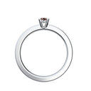 Ring Schlicht Platin Granat