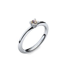Ring Schlicht Platin Rauchquarz