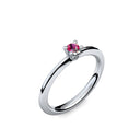 Ring Schlicht Platin Rubin