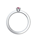 Ring Schlicht Platin Rubin