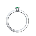 Ring Schlicht Platin Smaragd