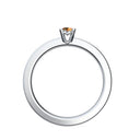 Ring Schlicht Weissgold Citrin