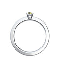 Ring Schlicht Weissgold Peridot