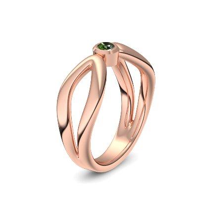 Ring Unendlichkeit Rosegold Turmalin