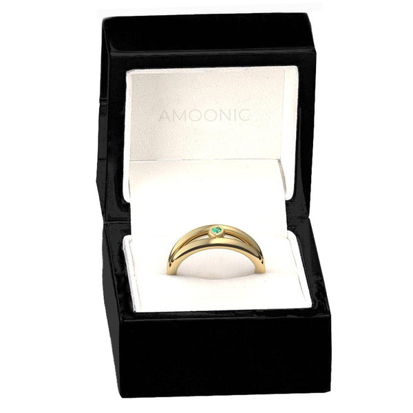 Ring Verlobung Gelbgold Smaragd