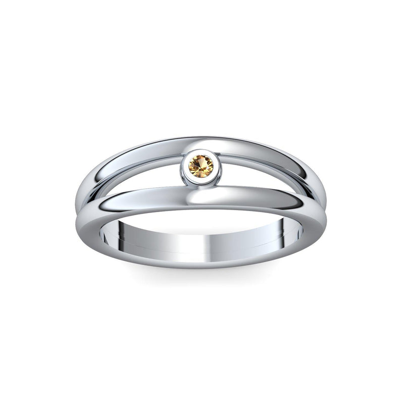 Ring Verlobung Silber Citrin