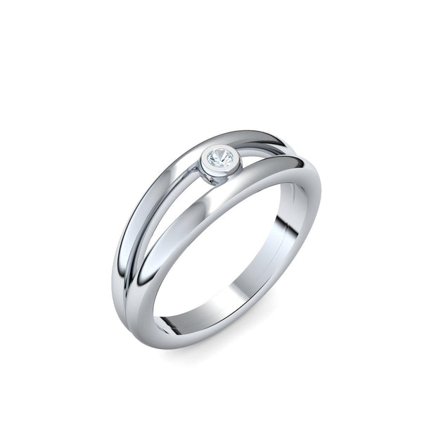 Ring Verlobung Weissgold Aquamarin