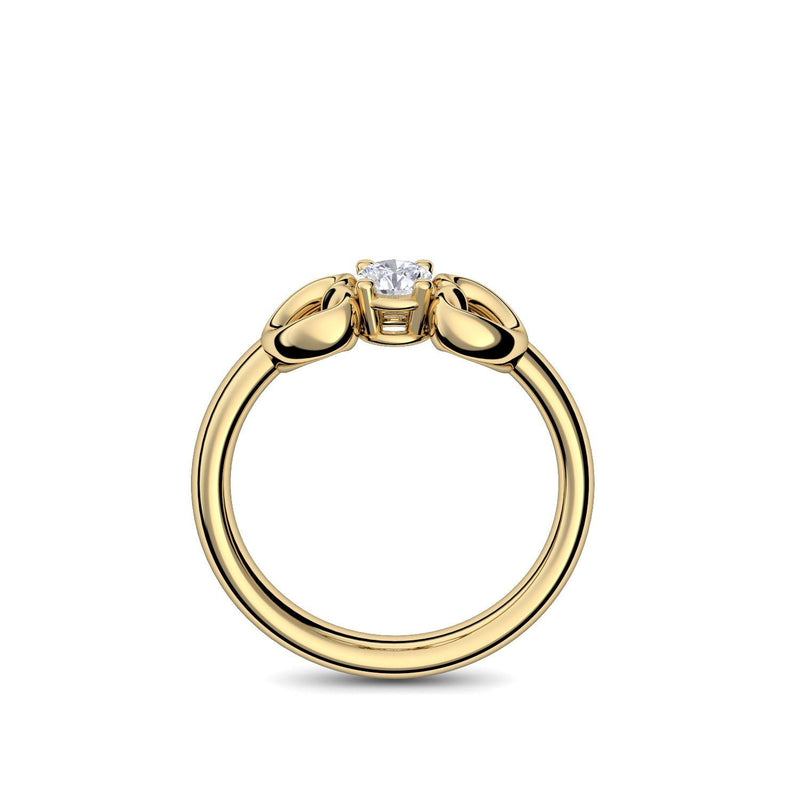 Ring Verlobungsring Gelbgoldvergoldet Zirkonia