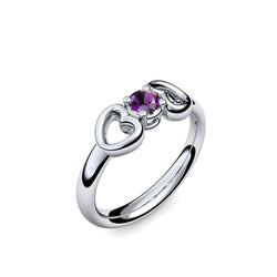 Ring Verlobungsring Platin Amethyst