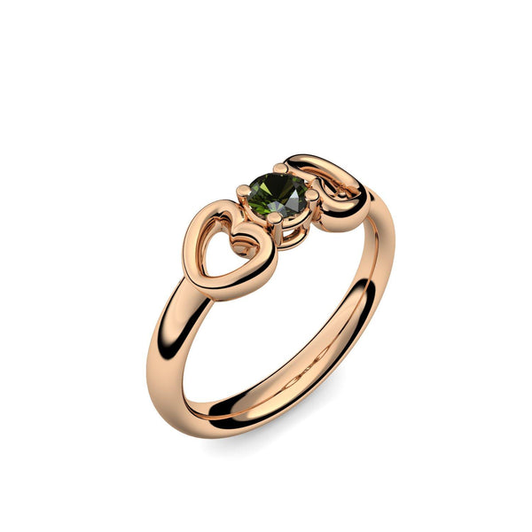 Ring Verlobungsring Rosegold Turmalin