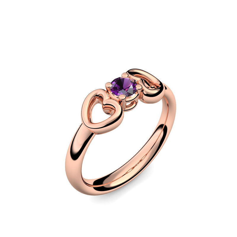 Ring Verlobungsring Rotgold Amethyst