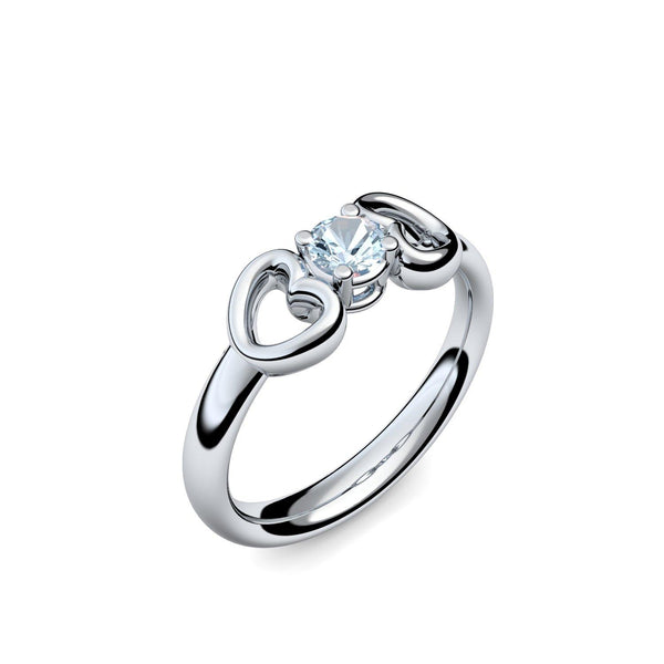 Ring Verlobungsring Silber Aquamarin