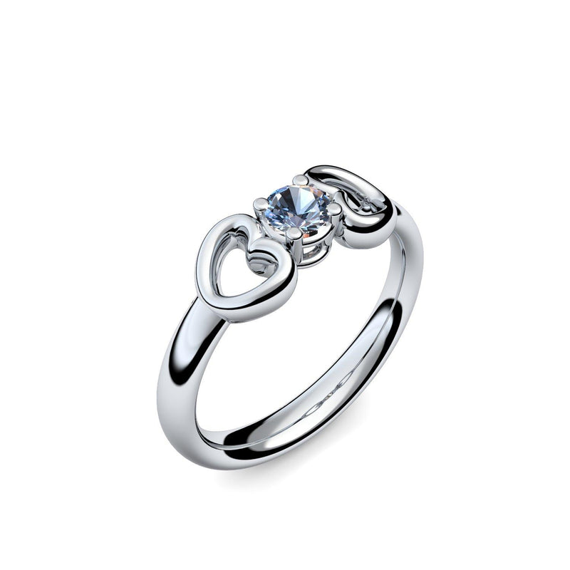 Ring Verlobungsring Silber Blautopas