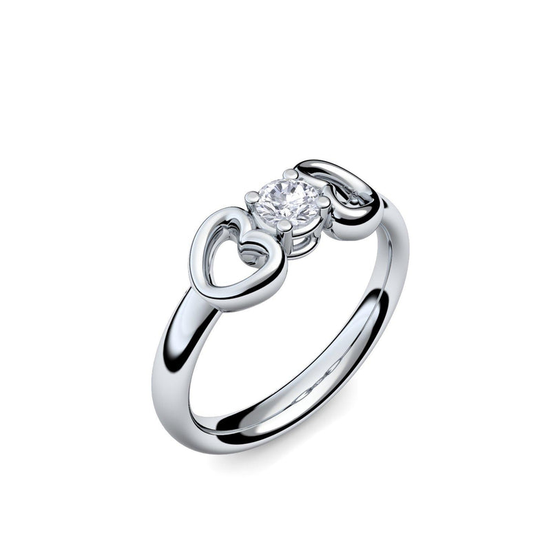 Ring Verlobungsring Silber Brillant