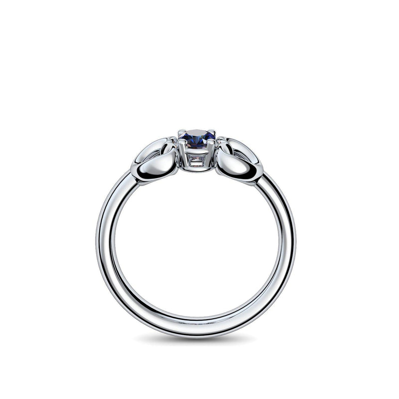 Ring Verlobungsring Silber Saphir