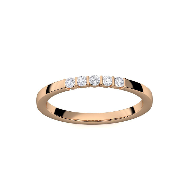 Spannring Rosegoldvergoldet Zirkonia