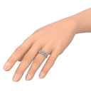 Verlobungsring Blume Platin Saphir