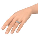 Verlobungsring Blume Silber Saphir
