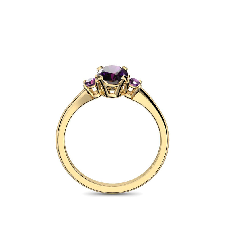 Verlobungsring Damen Gelbgold Amethyst