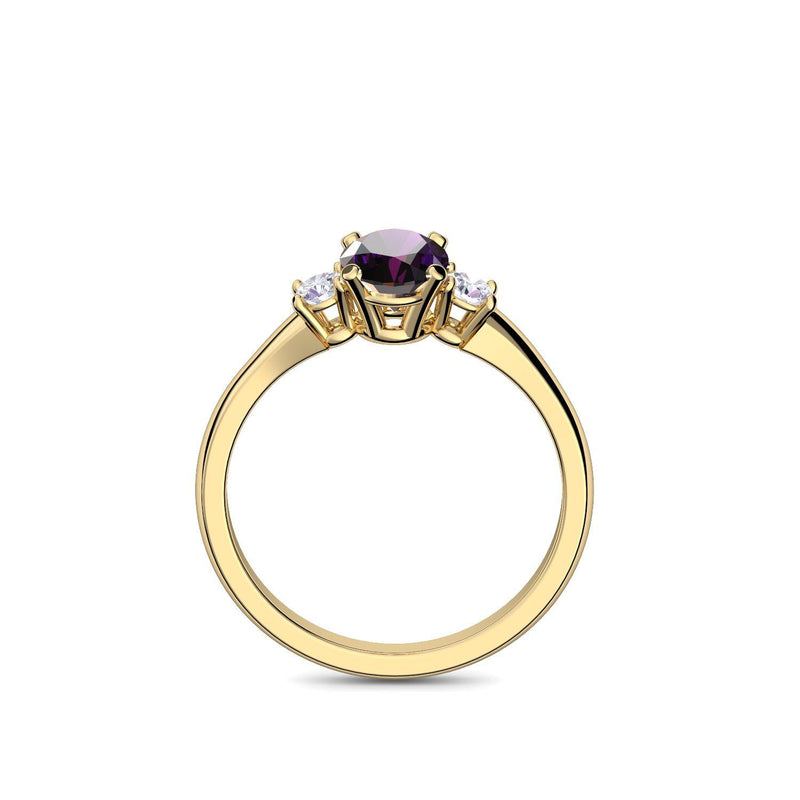 Verlobungsring Damen Gelbgold Amethyst