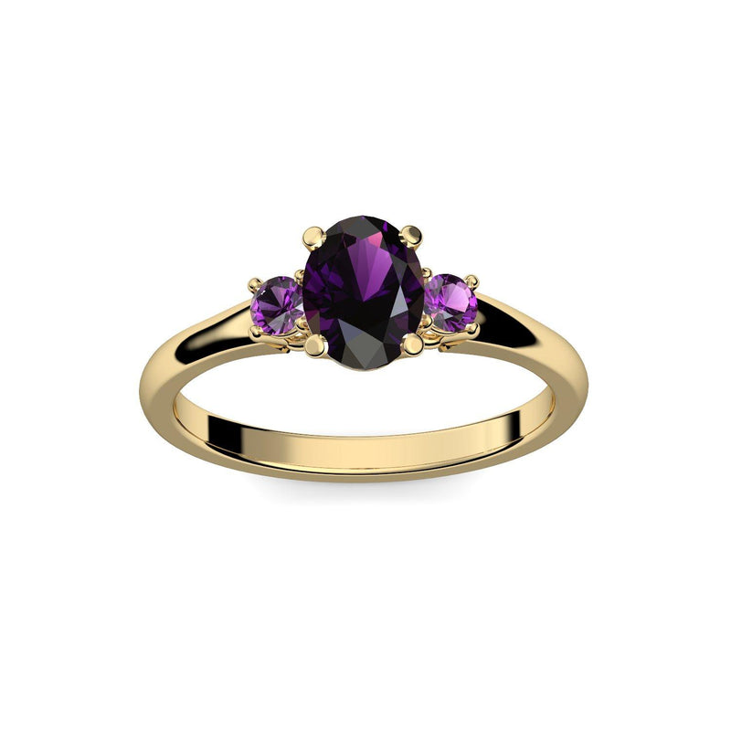 Verlobungsring Damen Gelbgold Amethyst