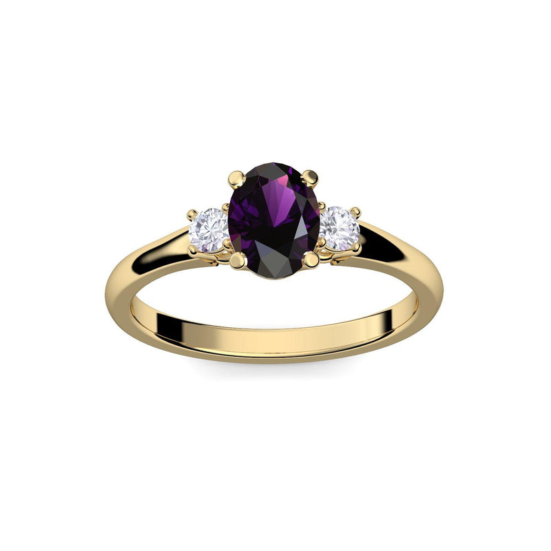 Verlobungsring Damen Gelbgold Amethyst