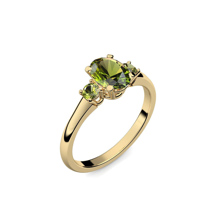 Verlobungsring Damen Gelbgold Peridot